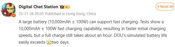 Estação de bate-papo digital 10000mah mais carregamento de 100W Xiaomi