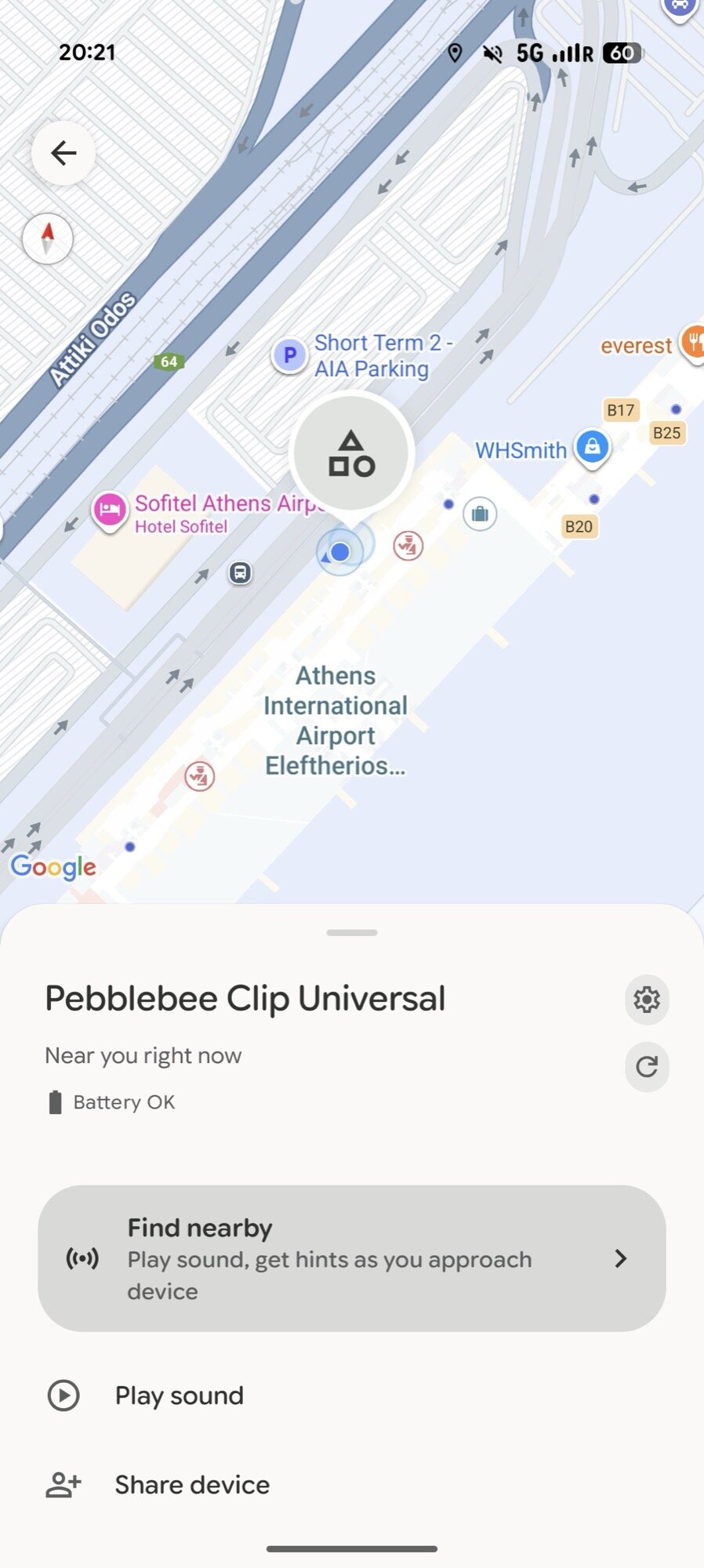 google find hub tracker bagagem esquecida clipe pebblebee universal próximo coletado