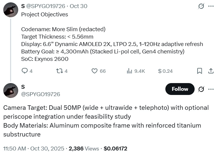 Leaker Spygo19726 no carro-chefe More Slim da Samsung Leaker Spygo19726 no carro-chefe More Slim da Samsung