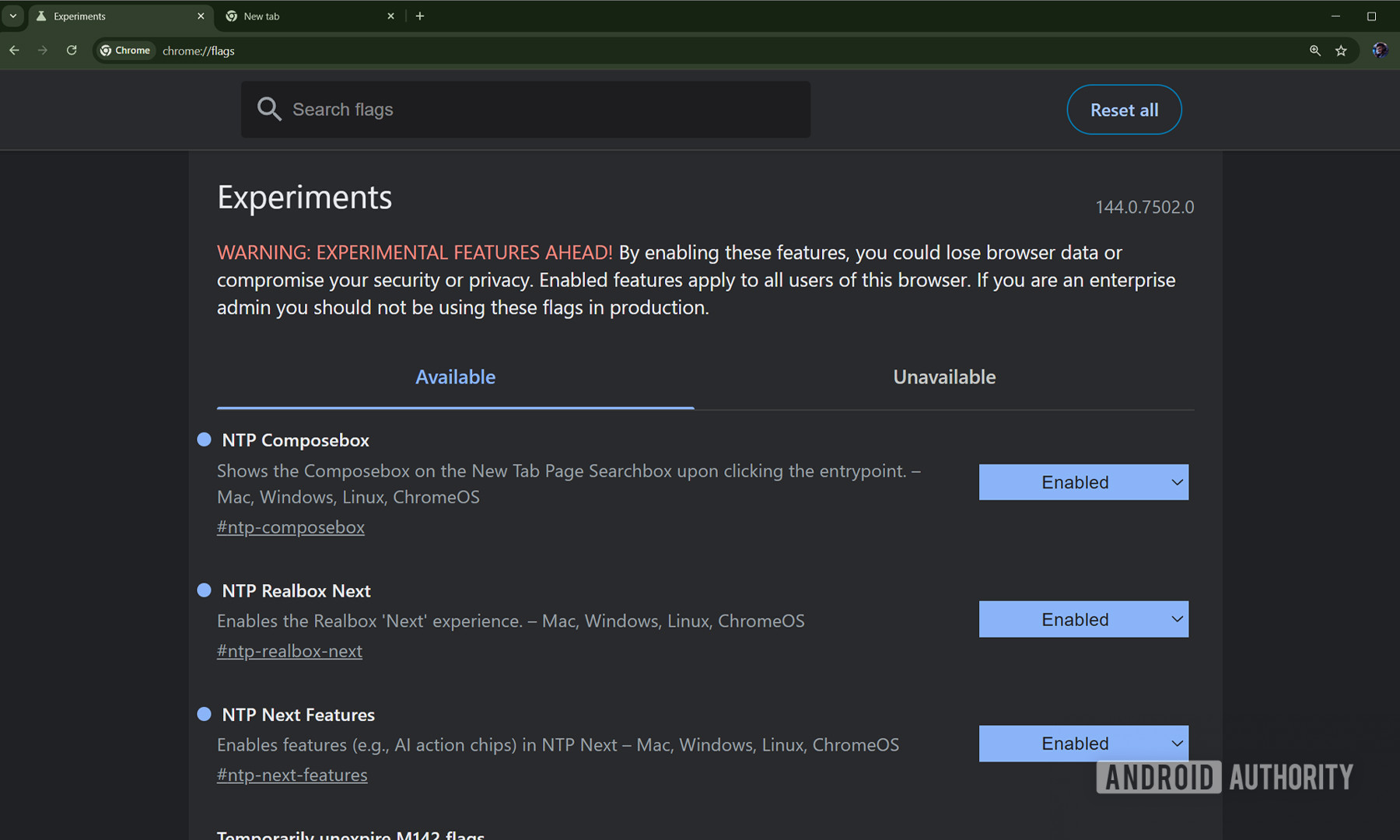 Sinalizadores para ativar dentro do Google Chrome Canary para mostrar os botões Nano Banana e Deep Search no modo escuro Sinalizadores para ativar dentro do Google Chrome Canary para mostrar os botões Nano Banana e Deep Search no modo escuro