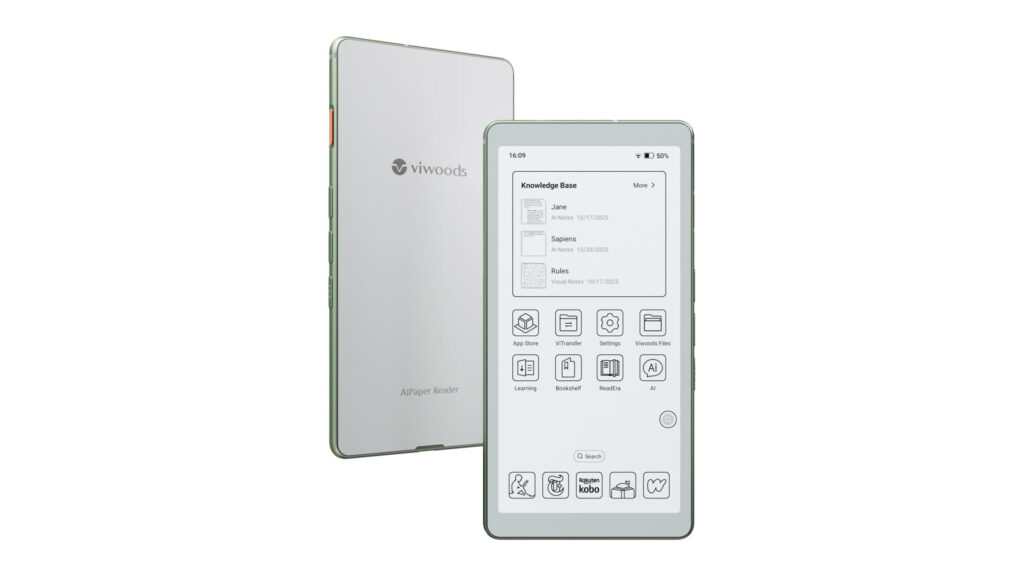 Conheça o Viwoods AiPaper Reader, o primeiro e-reader Android 16 do mundo