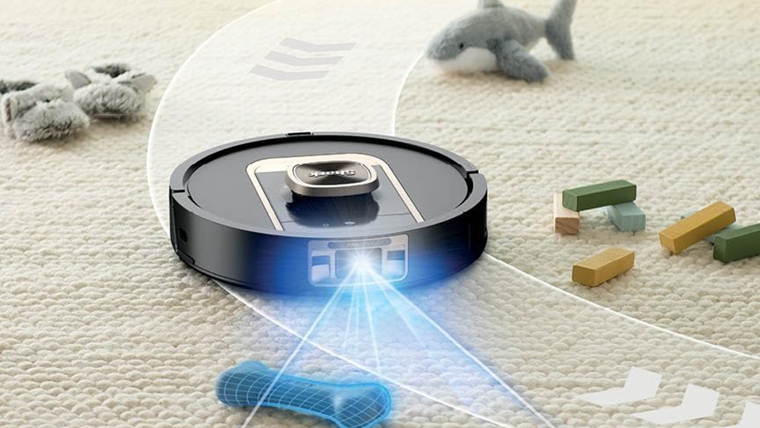 Shark PowerDetect ThermaCharged Robot Vacuum & Mop Press Imagem Shark PowerDetect ThermaCharged Robot Vacuum & Mop Press Imagem