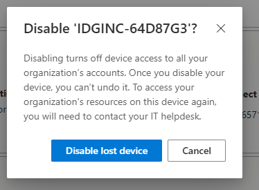 Desativar dispositivo