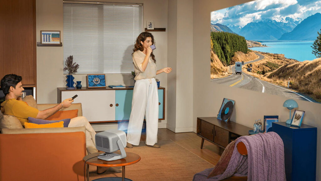 O Google TV fica ótimo com 300 polegadas graças a este projetor laser