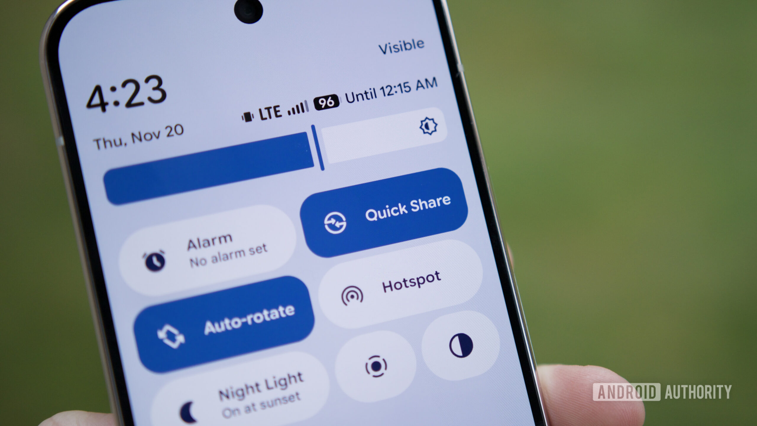 Botão Quick Share em um smartphone Pixel.