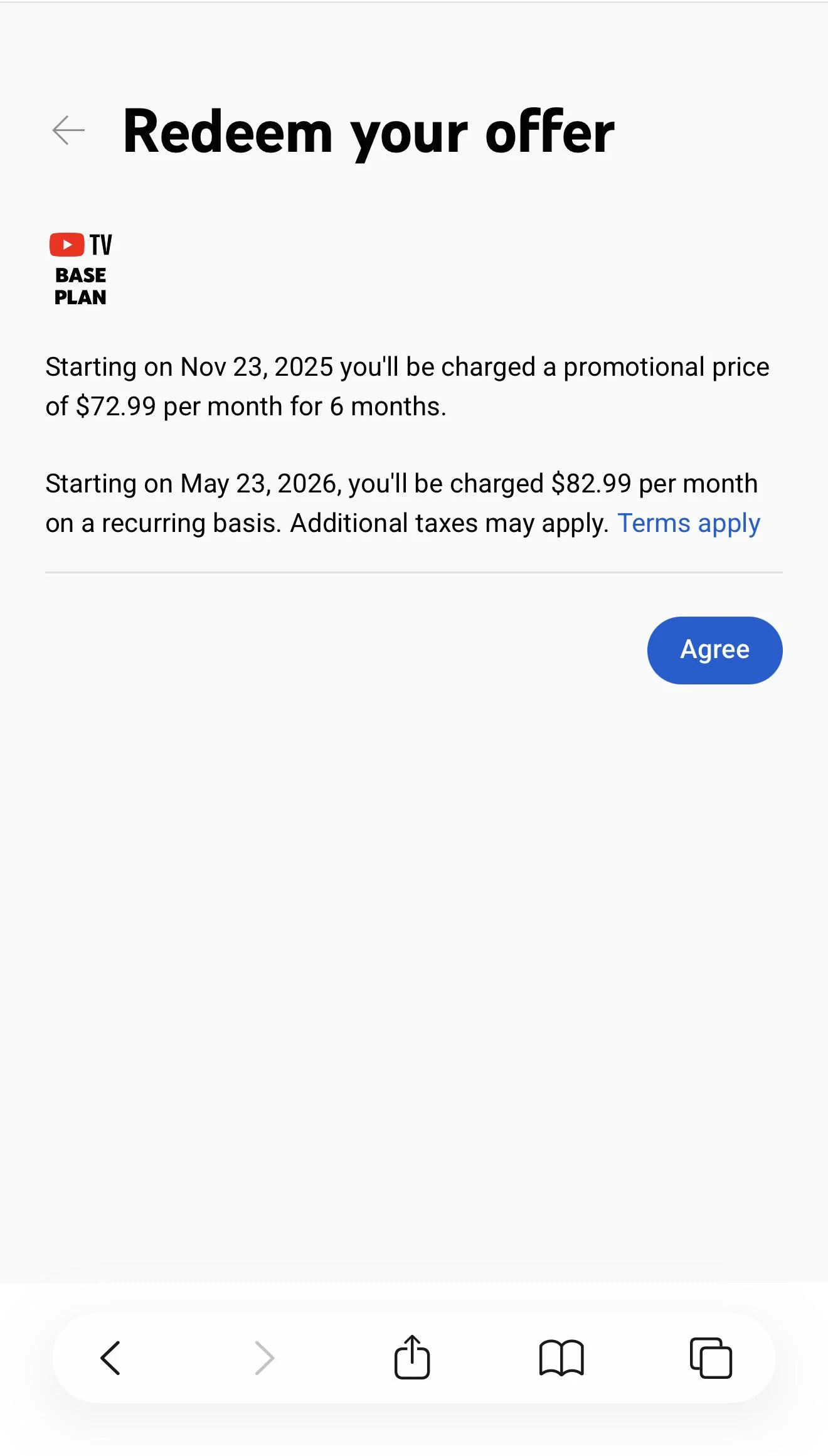 Crédito de 10 dólares no YouTube TV