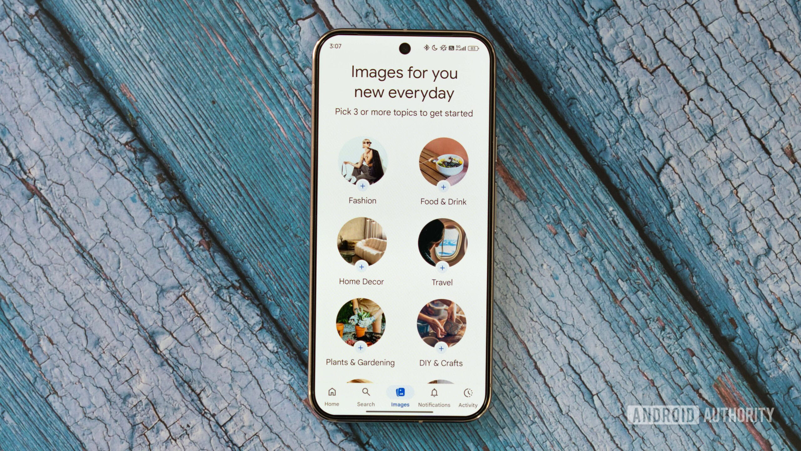 Nova guia Imagens do Google app