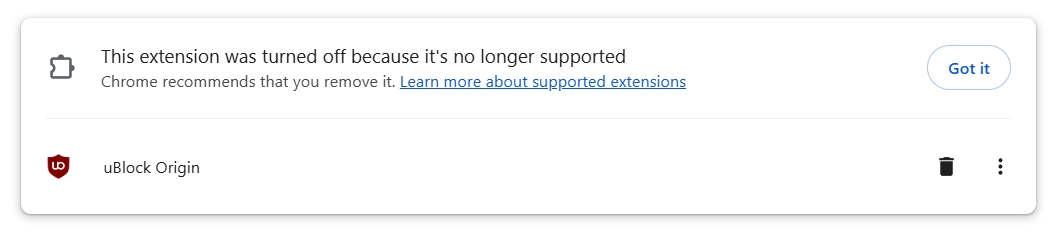 uBlock Origin parou de funcionar no Chrome 142 uBlock Origin parou de funcionar no Chrome 142