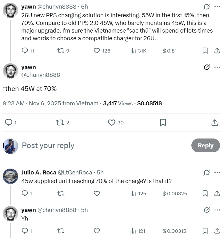 Velocidades de carregamento rápidas do Galaxy S26 Ultra 60W Velocidades de carregamento rápidas do Galaxy S26 Ultra 60W