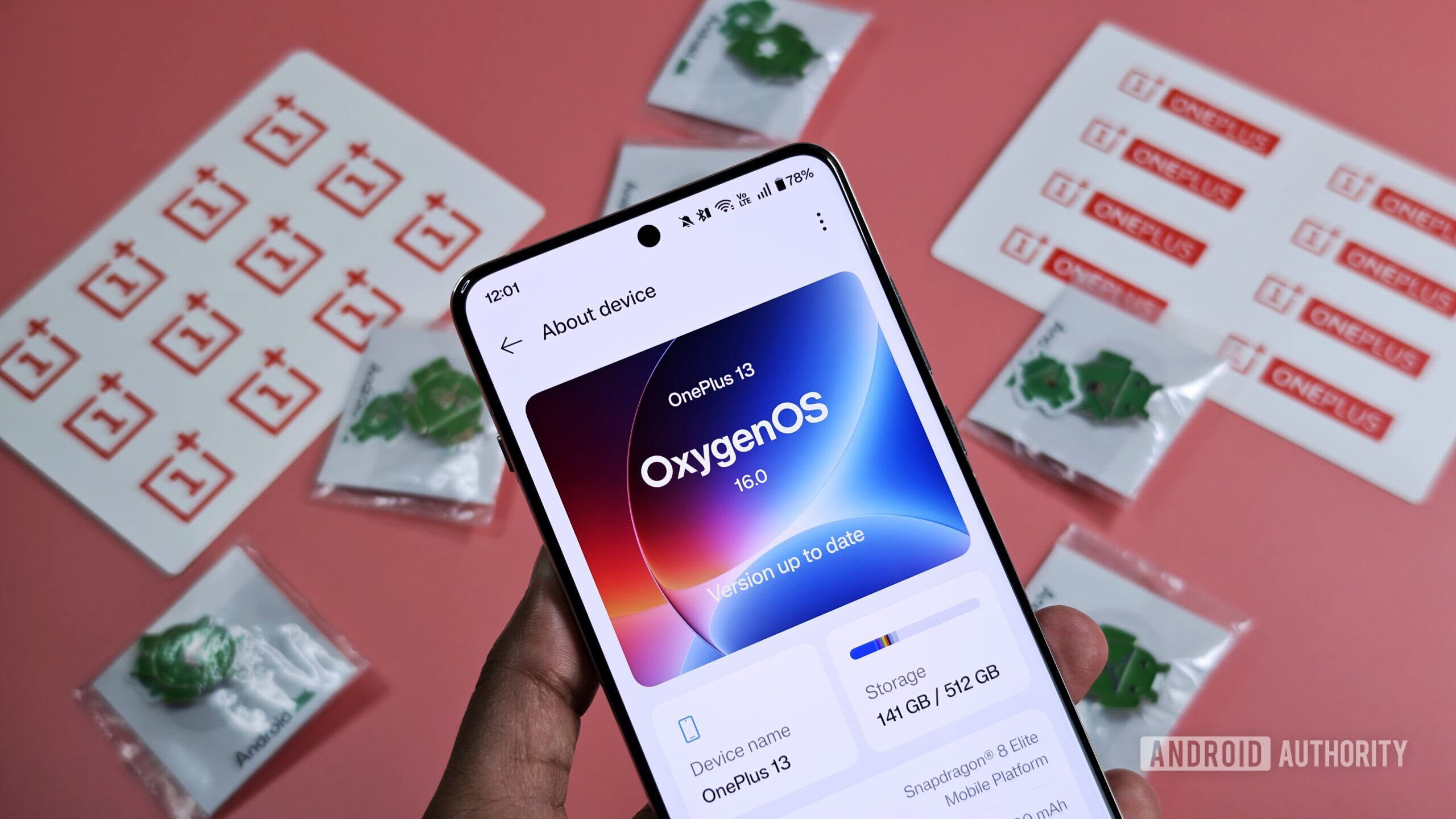 Foto do OxygenOS 16 rodando em um OnePlus 13