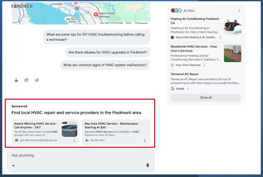 Anúncios do modo IA da Pesquisa Google Anúncios do modo IA da Pesquisa Google