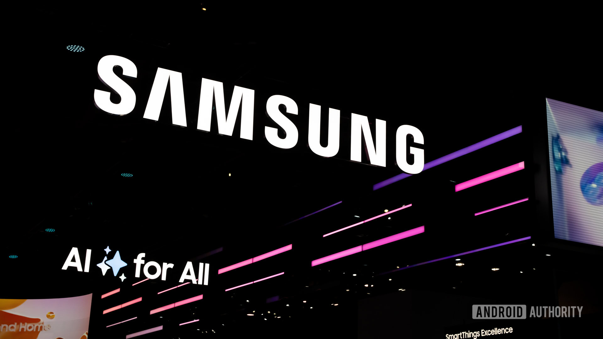 Logotipo da Samsung na CES 2025 Foto stock 2