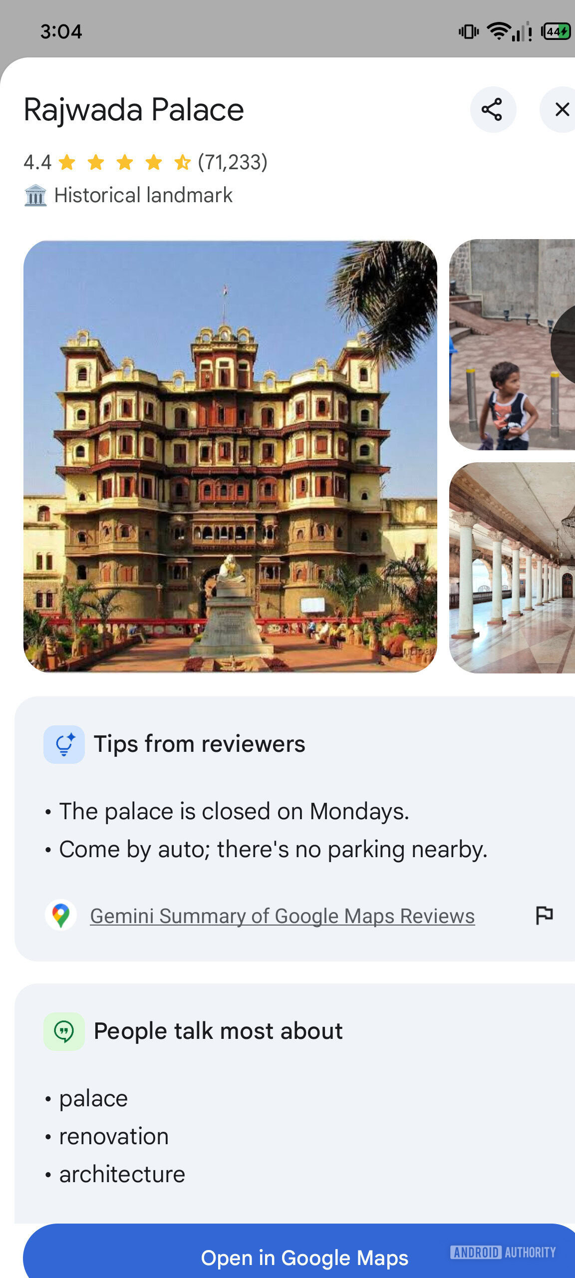 Recursos do Gemini Maps montados ebug