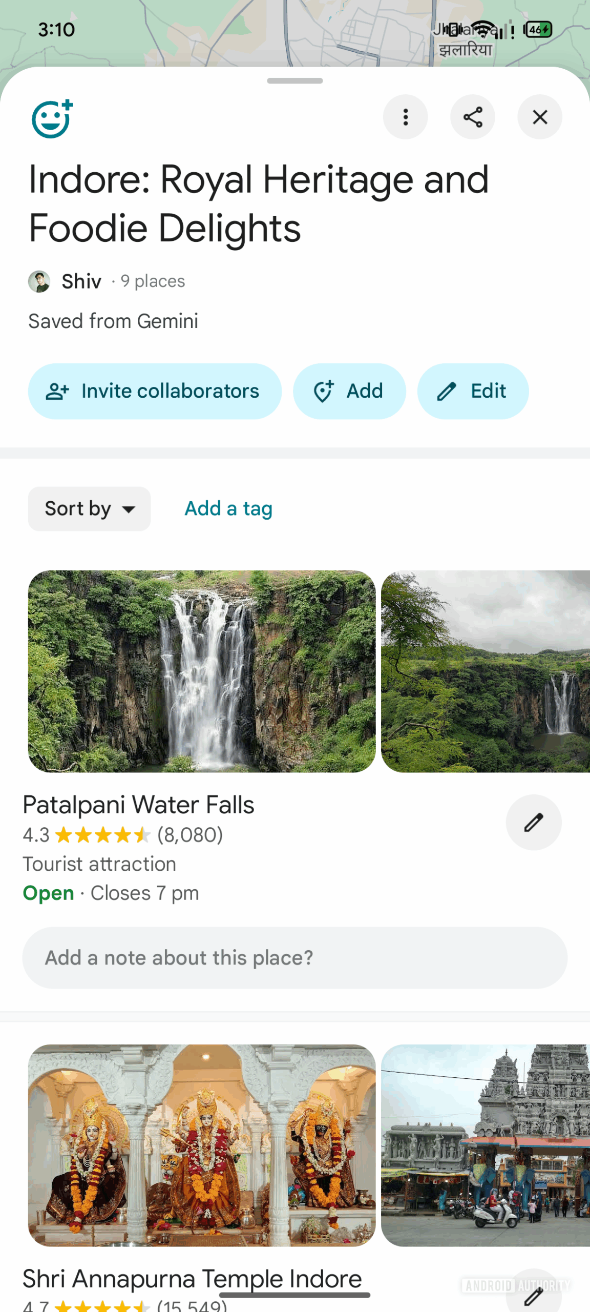importação do Google Maps Gemini montadoebug