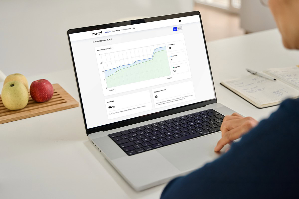 Incógnito aberto no laptop Incógnito aberto no laptop