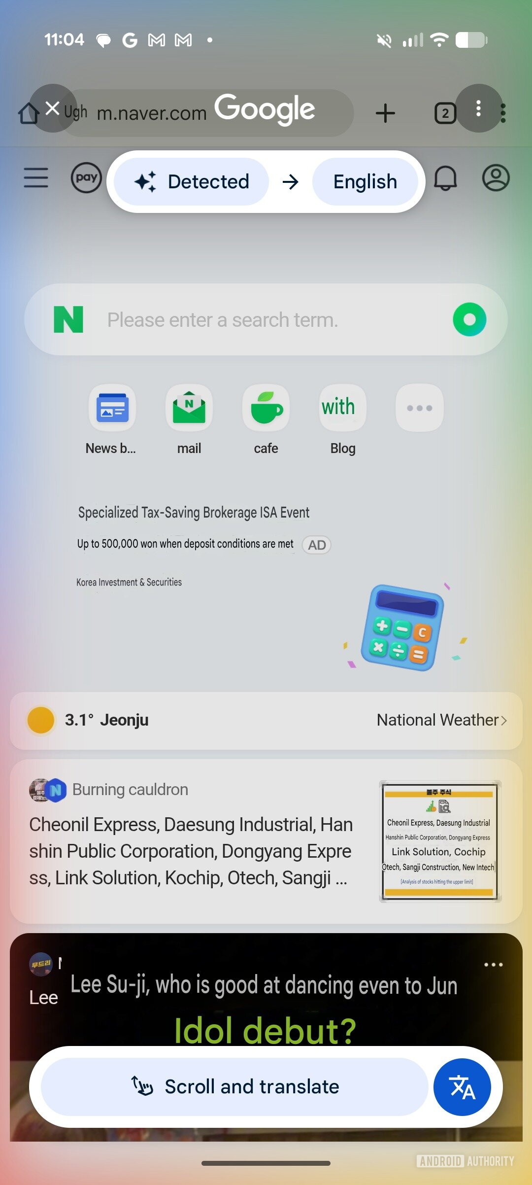 circule para pesquisar, role e traduza 2
