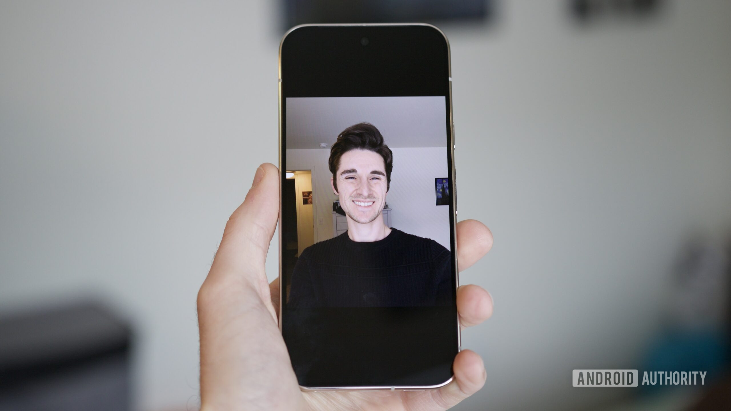 espelhamento de selfie da câmera google pixel Selfie tirada em um telefone Google Pixel.