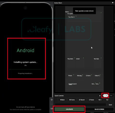 tela de malware albiriox android