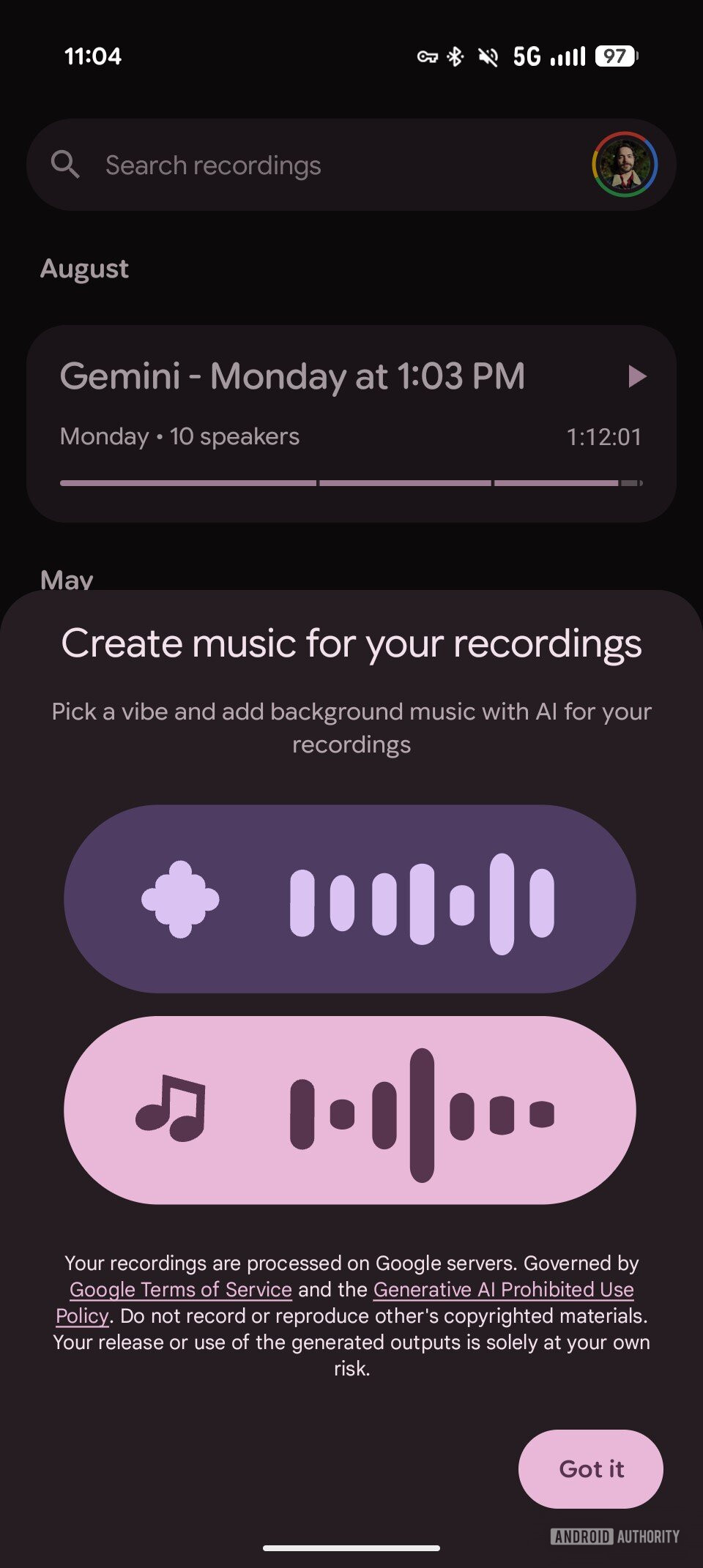 música gravador de pixel 9