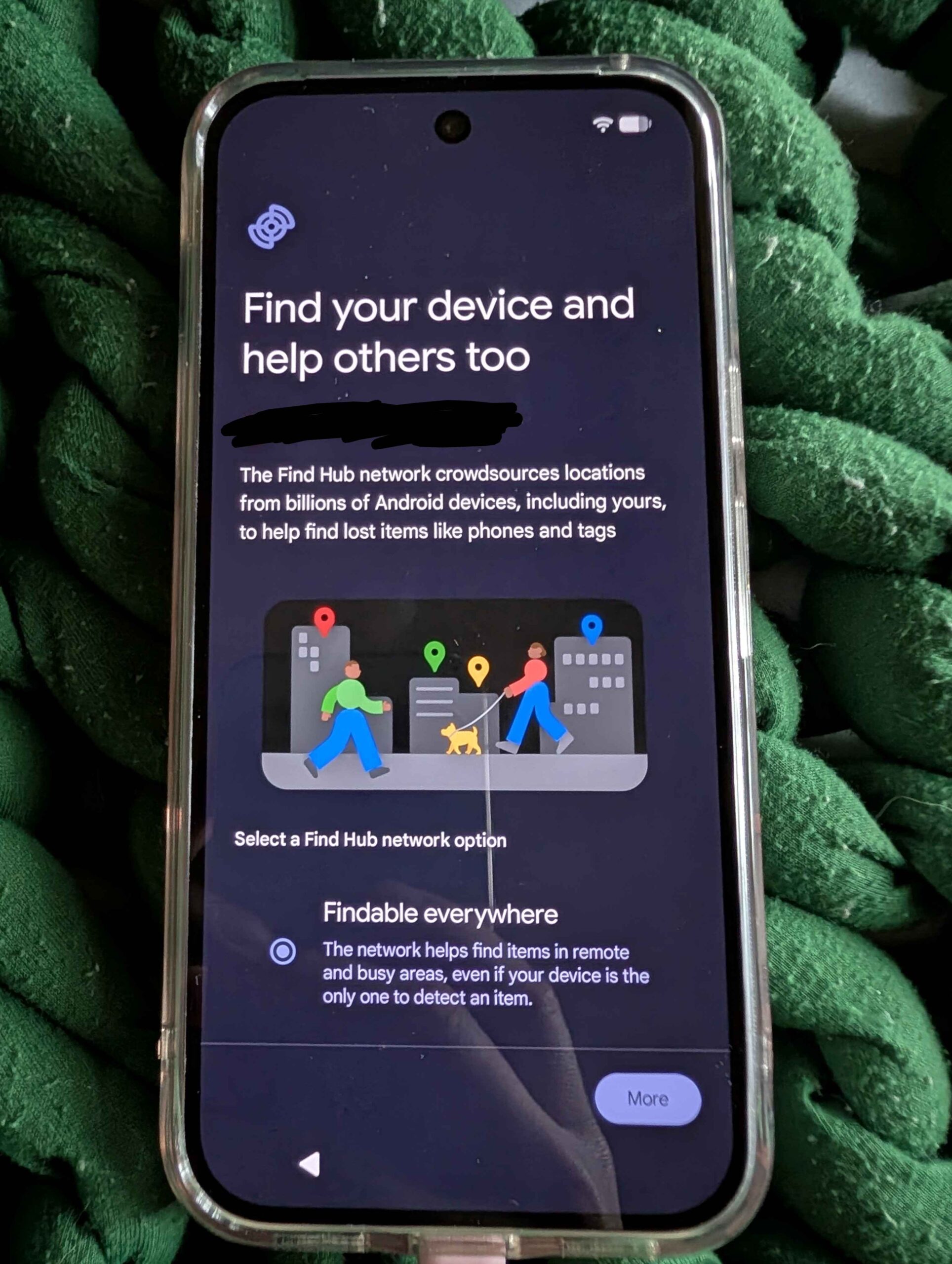 Encontre a tela de configuração do Hub em um novo telefone Android Encontre a tela de configuração do Hub em um novo telefone Android
