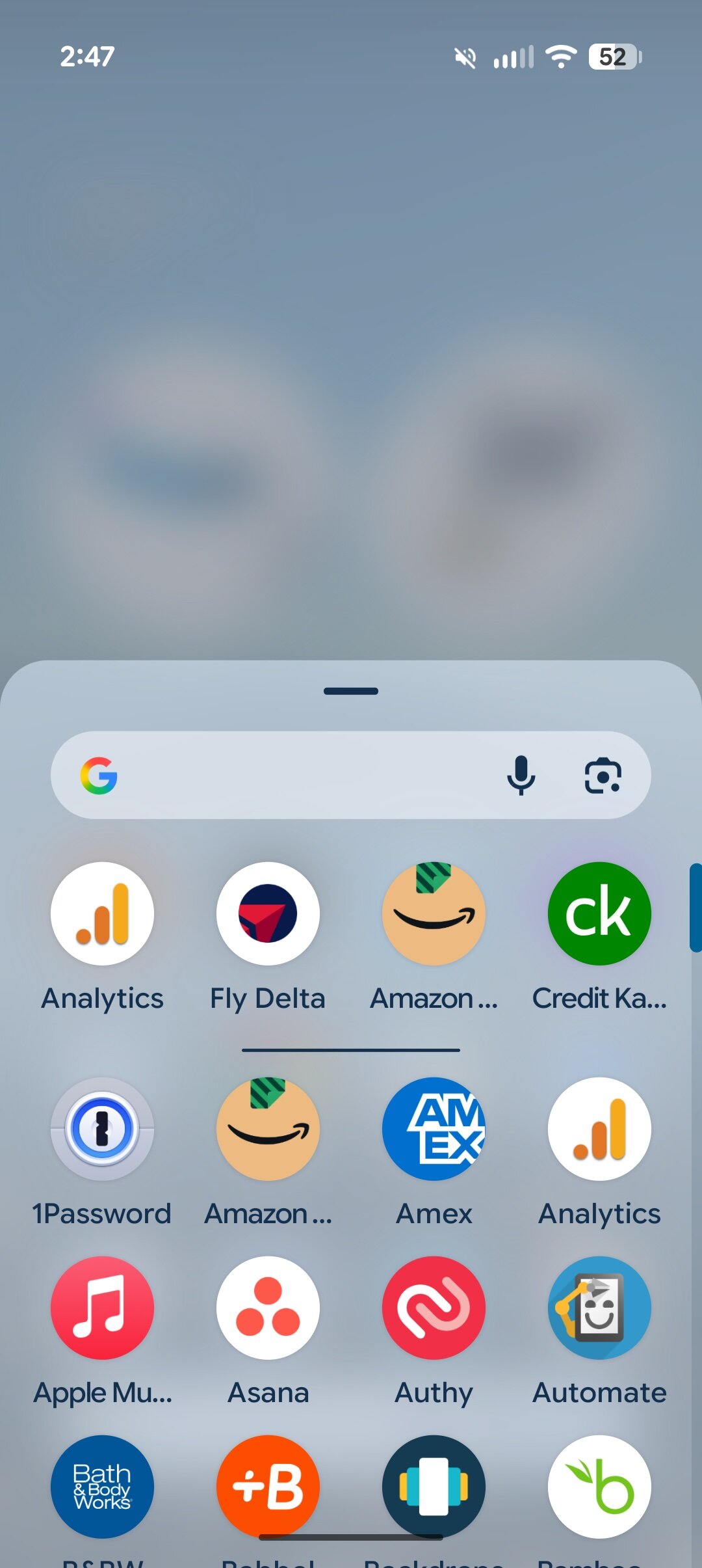 Efeito de desfoque de fundo ativado em um Pixel com Android 16 QPR2.