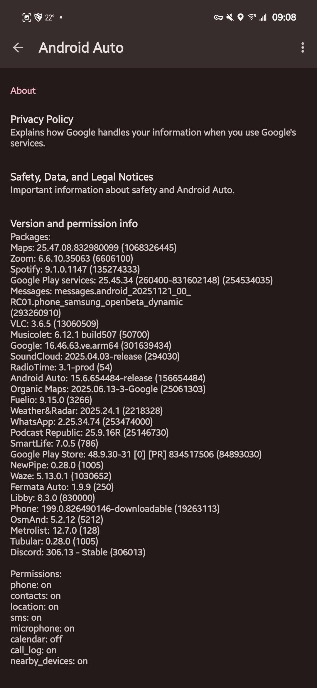 Etapa 3 das configurações do desenvolvedor do Android Auto