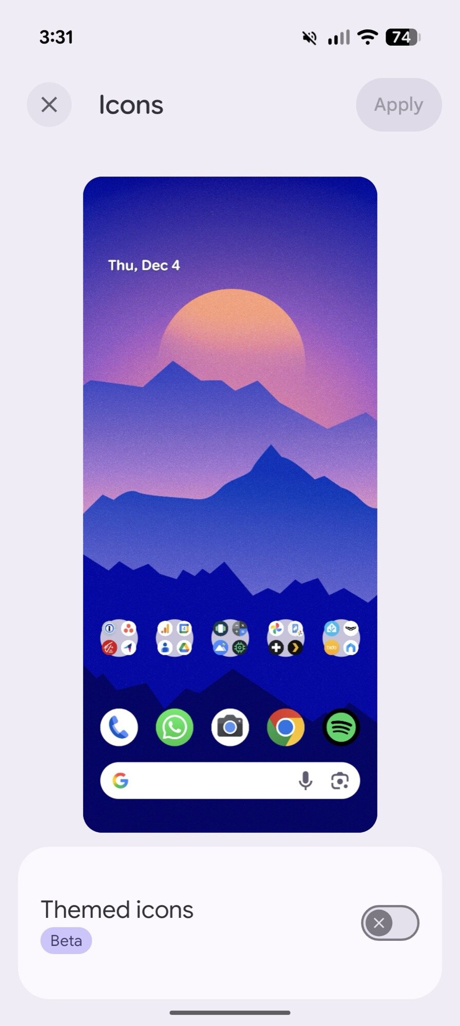 papel de parede da captura de tela do Google Pixel e ícones de estilo qpr1