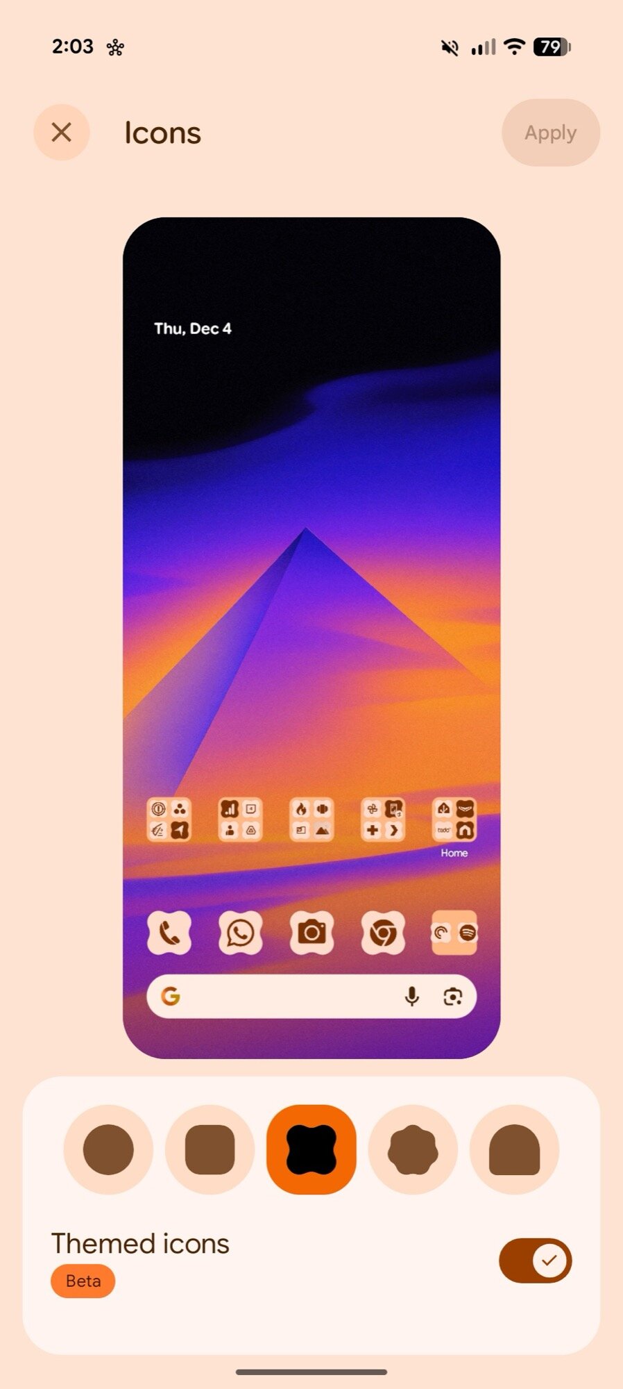 papel de parede da captura de tela do Google Pixel e ícones de estilo qpr2