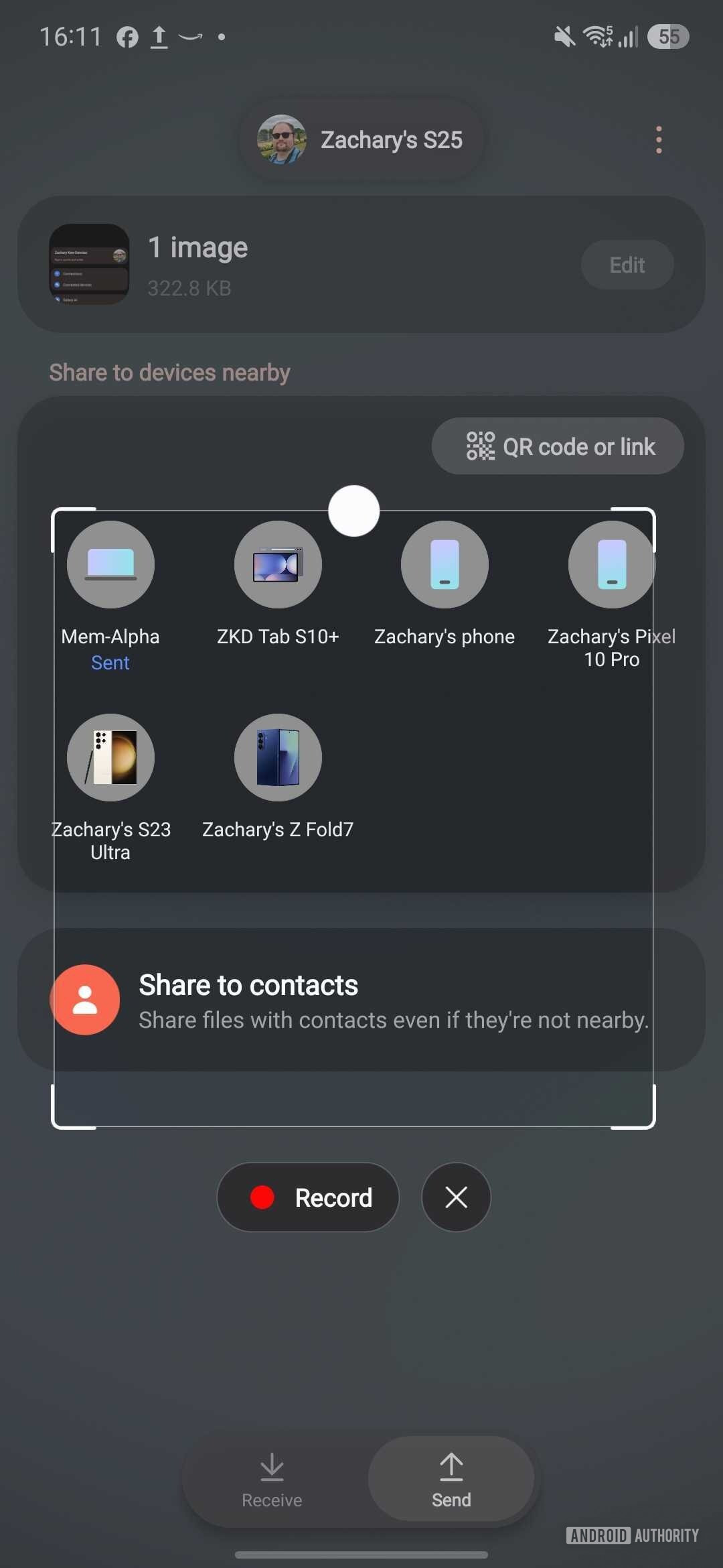Gravação de tela One UI 8.5