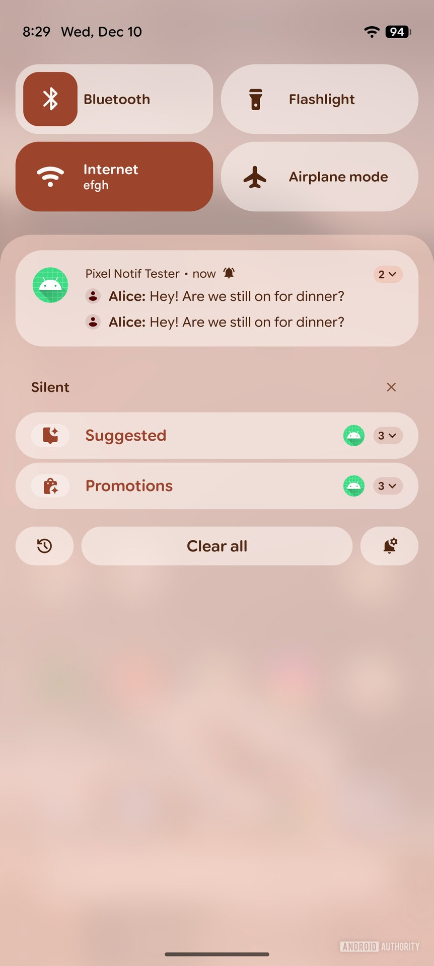 Recurso Google Pixel Notification Organizer em ação (2)