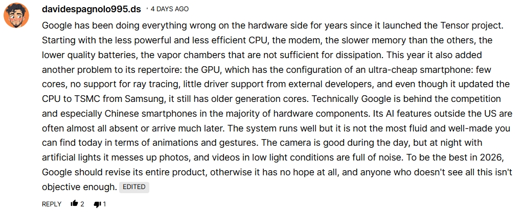 Comentários do leitor sobre o Pixel 11 (3) Comentários do leitor sobre o Pixel 11 (3)