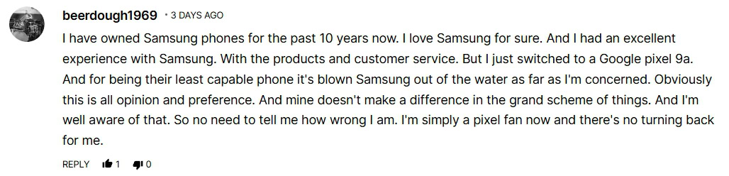 Comentários do leitor sobre o Pixel 11 (4) Comentários do leitor sobre o Pixel 11 (4)