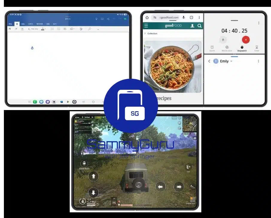 Conceito de dobra larga Samsung 2