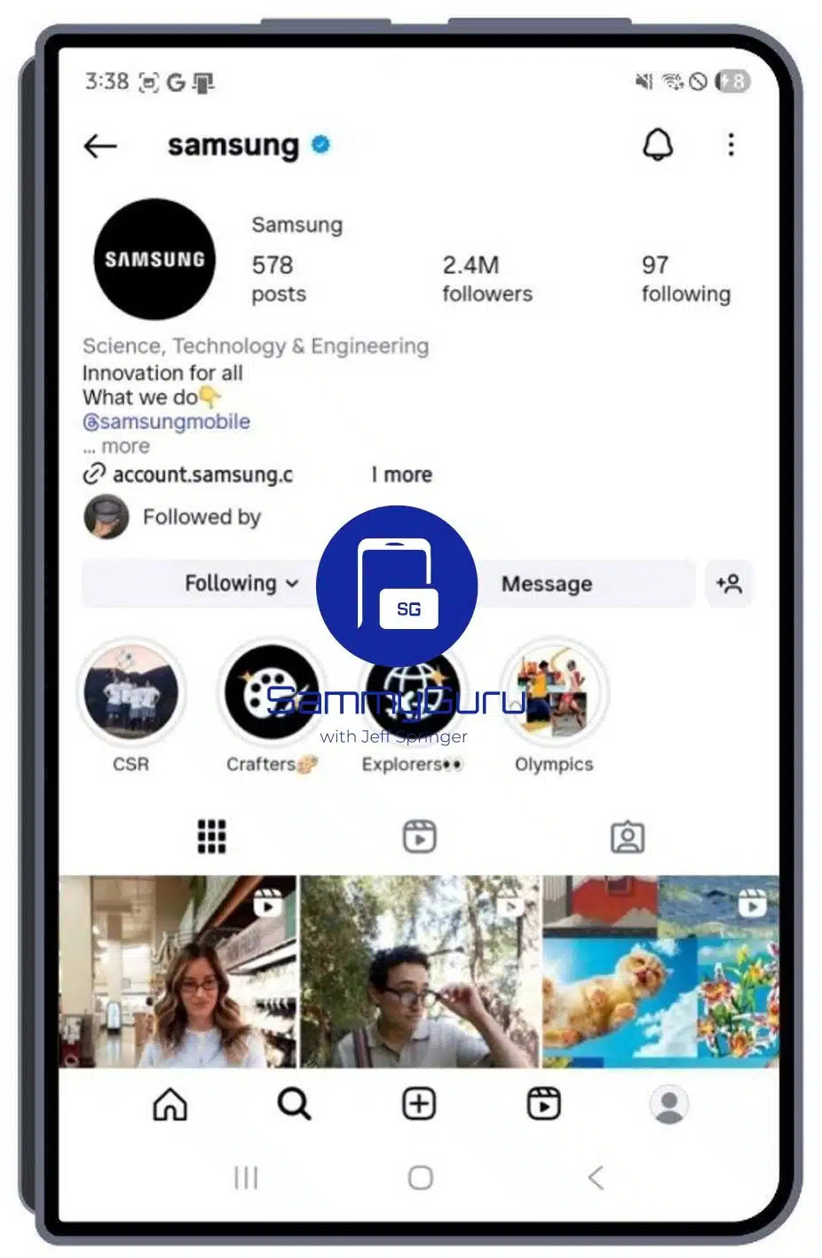 Conceito de dobra larga Samsung 4