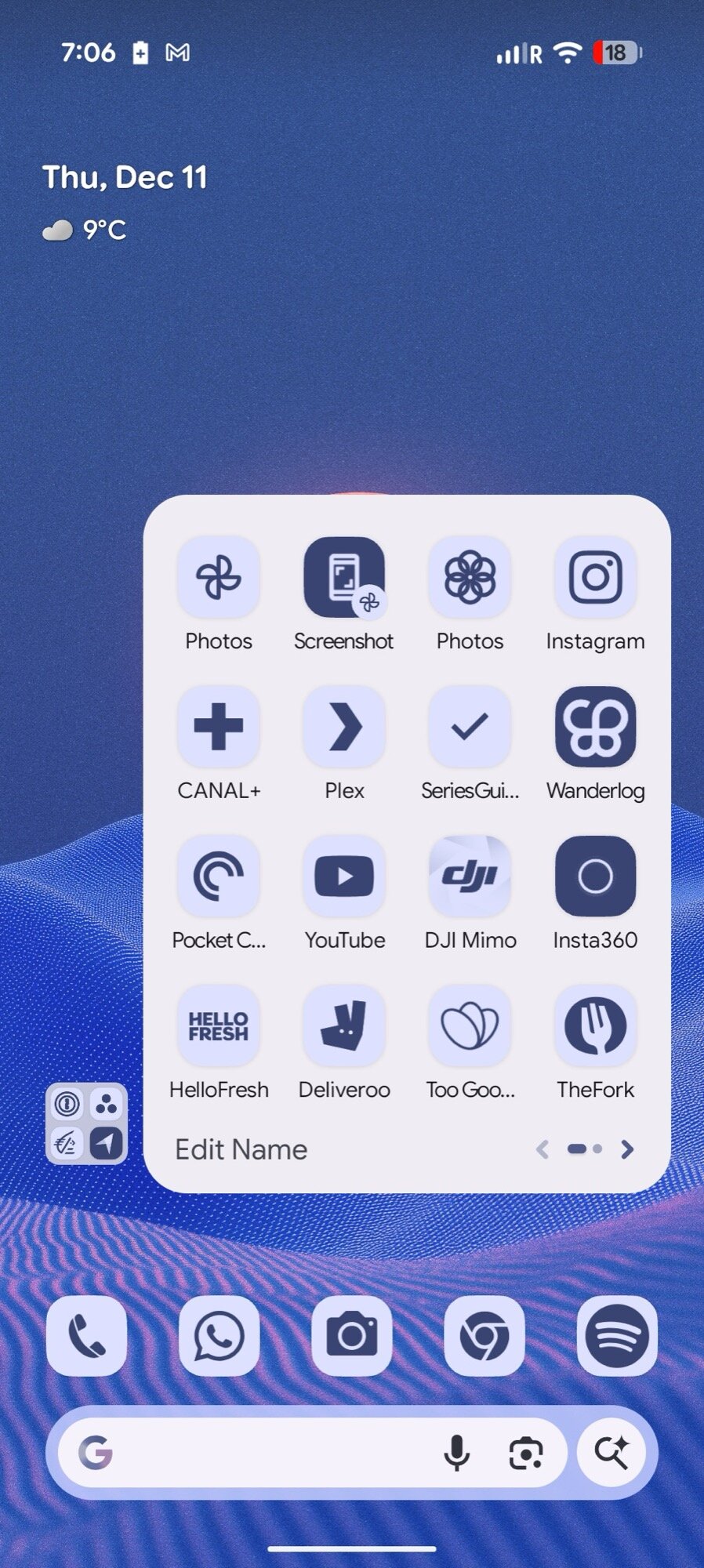 temas de ícones de captura de tela do Android 16