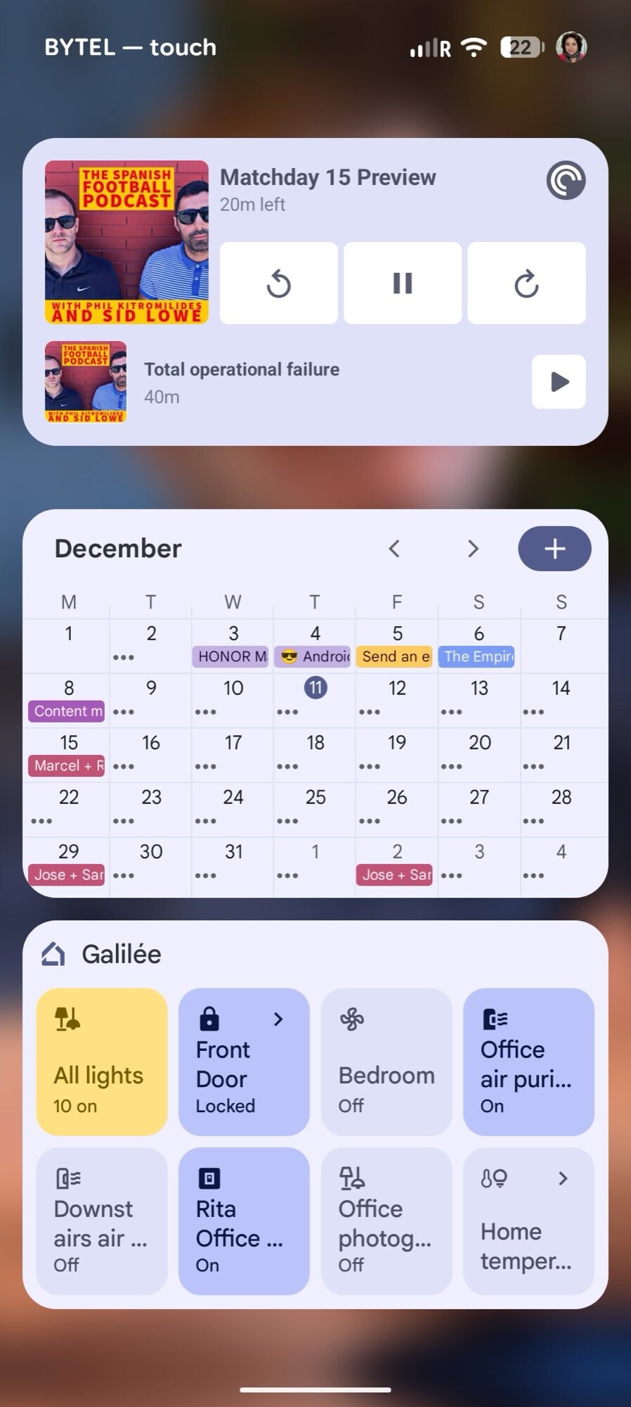 Widgets de tela de bloqueio de captura de tela do Android 16