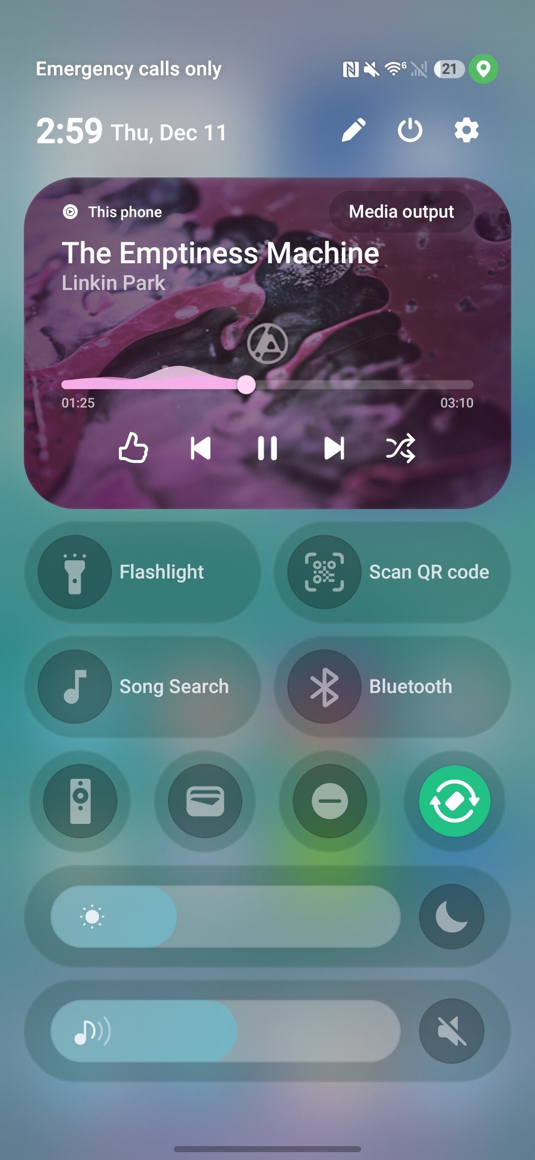 Uma captura de tela das configurações rápidas em One UI 8.5.