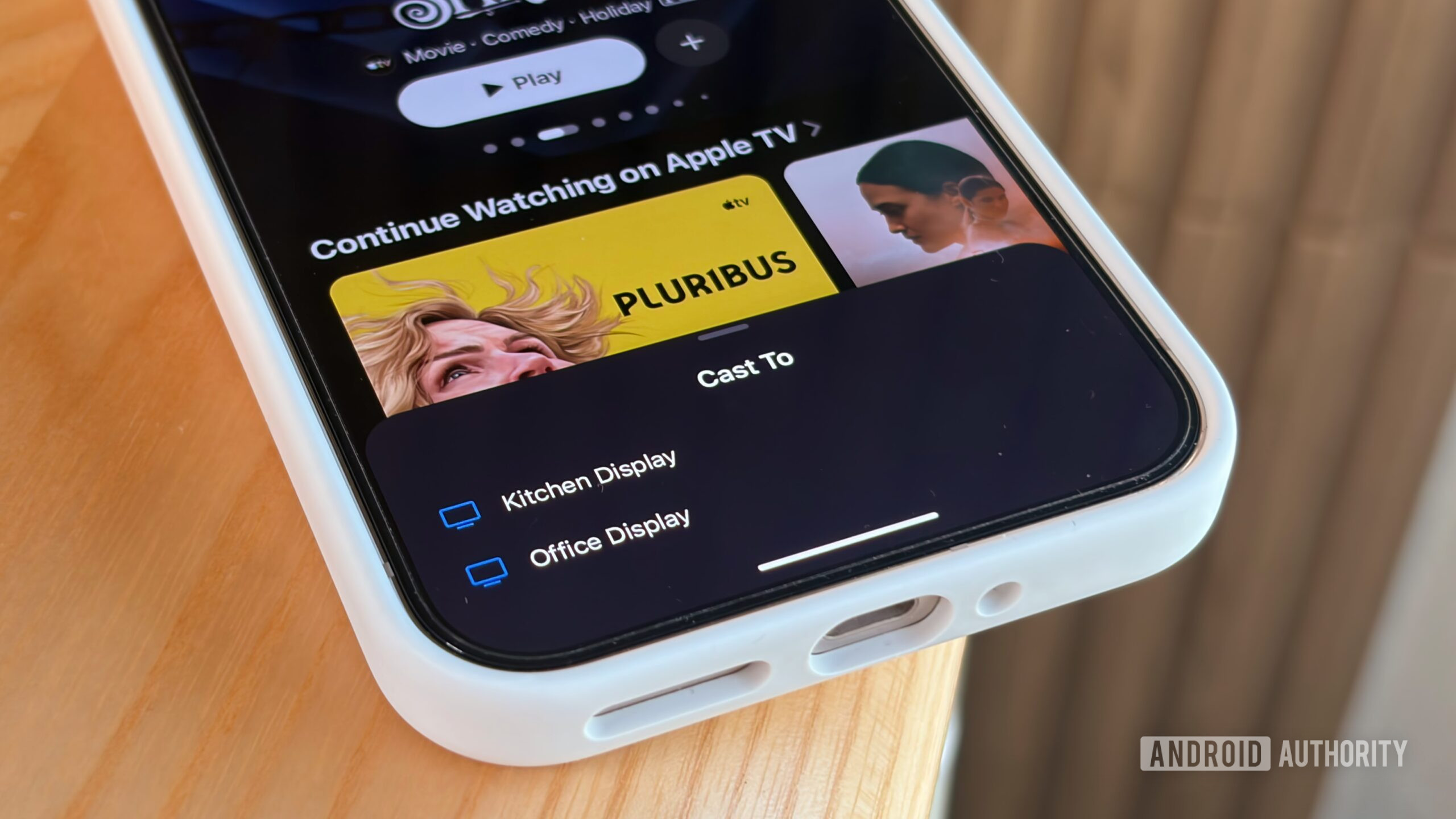 Elenco da Apple TV 1 Opções do Google Cast no app Apple TV.