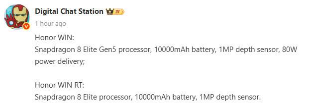 Especificações da estação de bate-papo digital da série HONOR Win