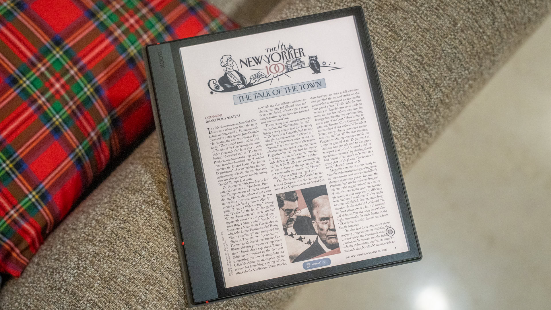 Texto de cima para baixo do Boox Note Air 5C