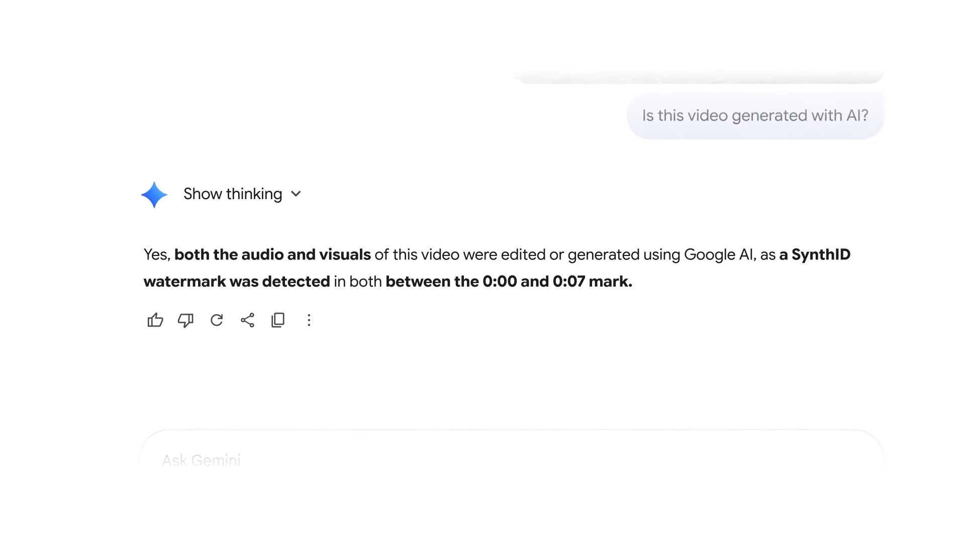 Detecção Google Gemini SynthID para vídeos gerados por IA (2) Detecção Google Gemini SynthID para vídeos gerados por IA (2)