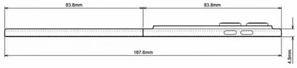 Esquemas vazados do iPhone Fold para dimensões 3