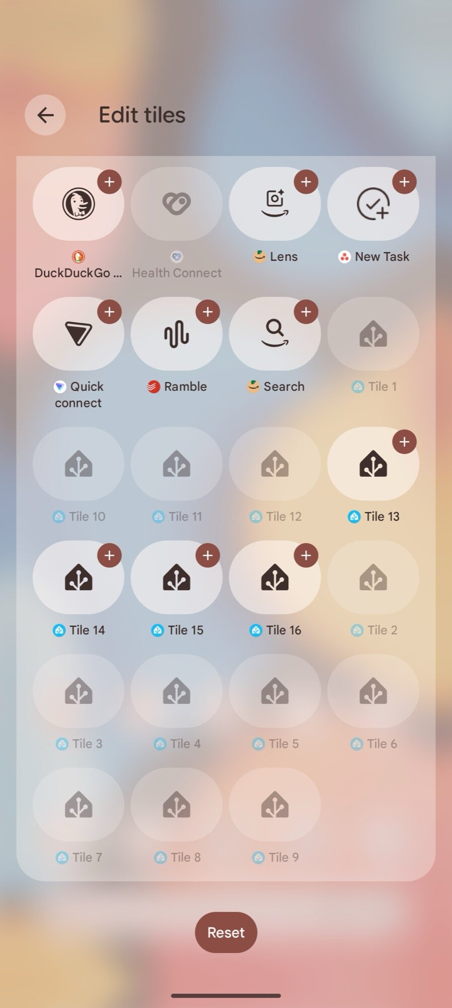 assistente inicial de configurações rápidas do Android adicionando alternâncias
