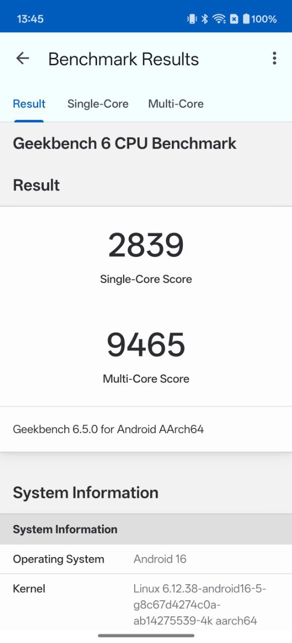 OnePlus 15R Geekbench 6