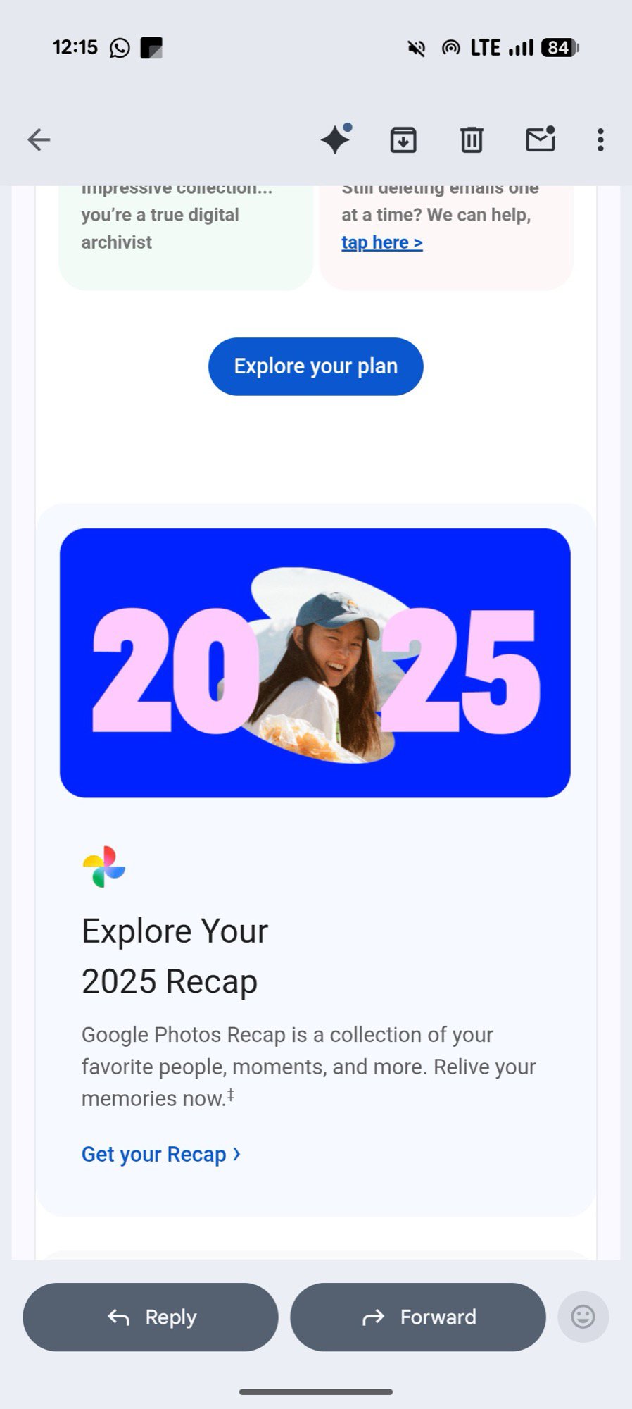 google um ano em revisão e-mail fotos 2025 recapitulação