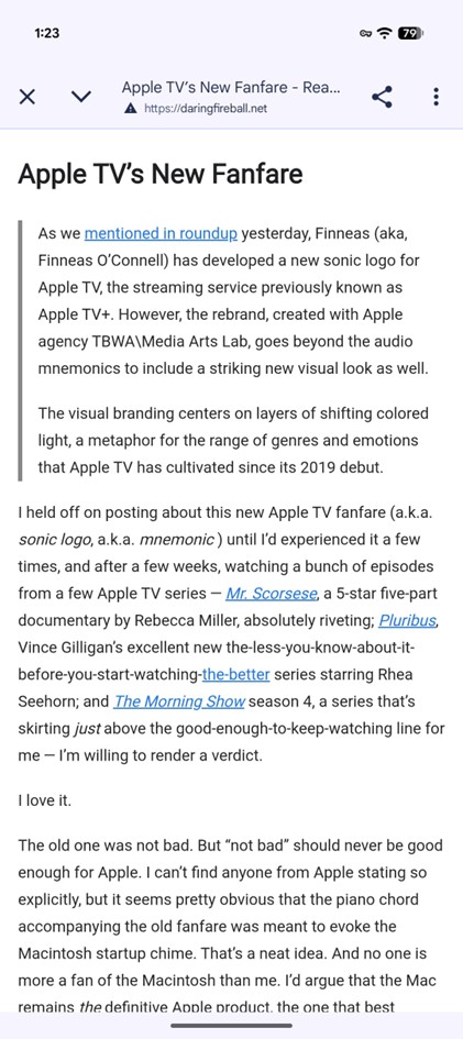 Google Chrome para Android modo de leitura antigo 2