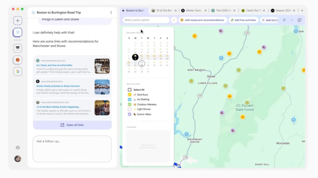 A nova experiência de navegador do Google transforma suas guias em aplicativos personalizados
