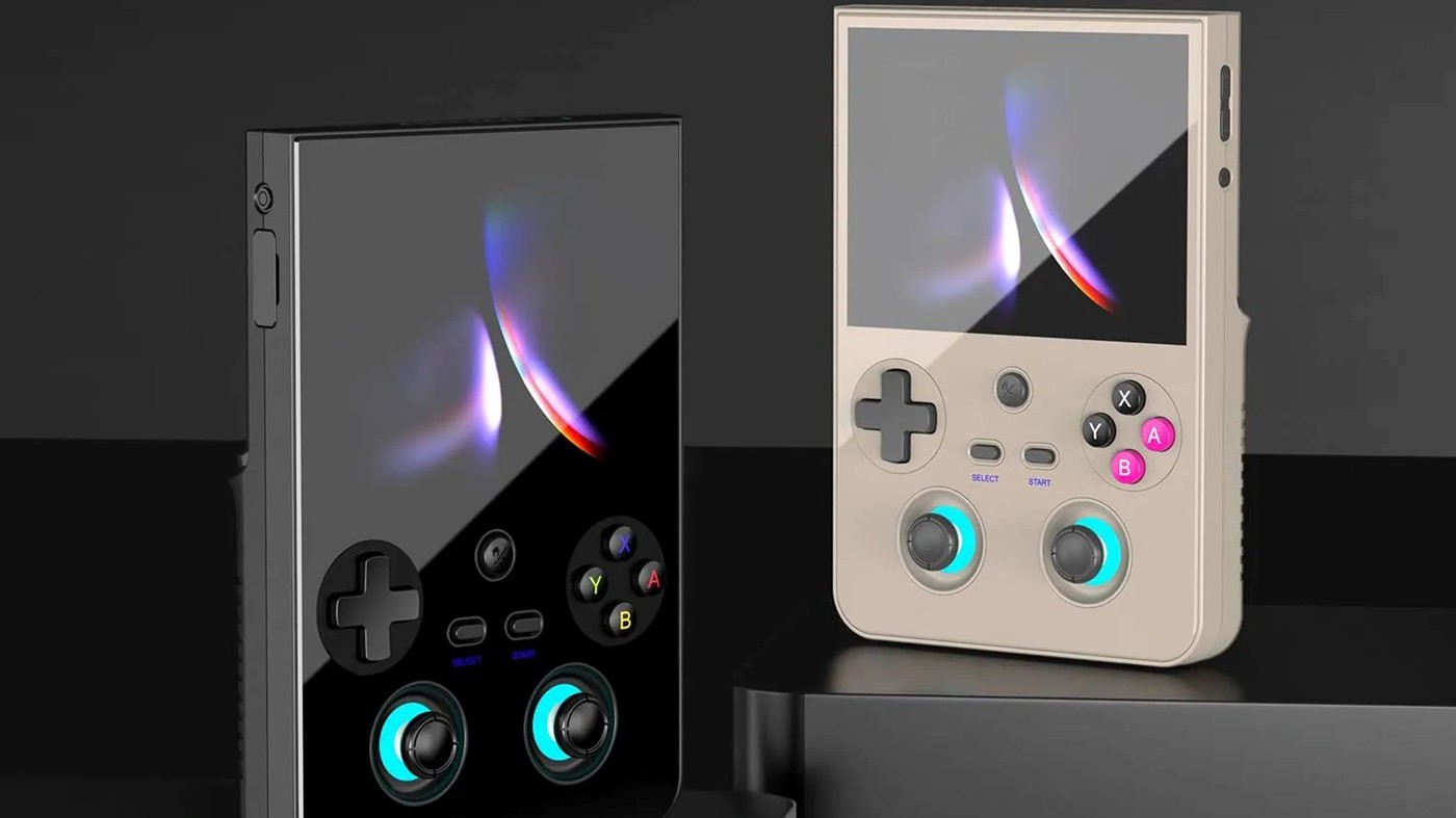 ANBERNIC RG 477V portátil vertical duas cores ANBERNIC RG 477V portátil vertical duas cores