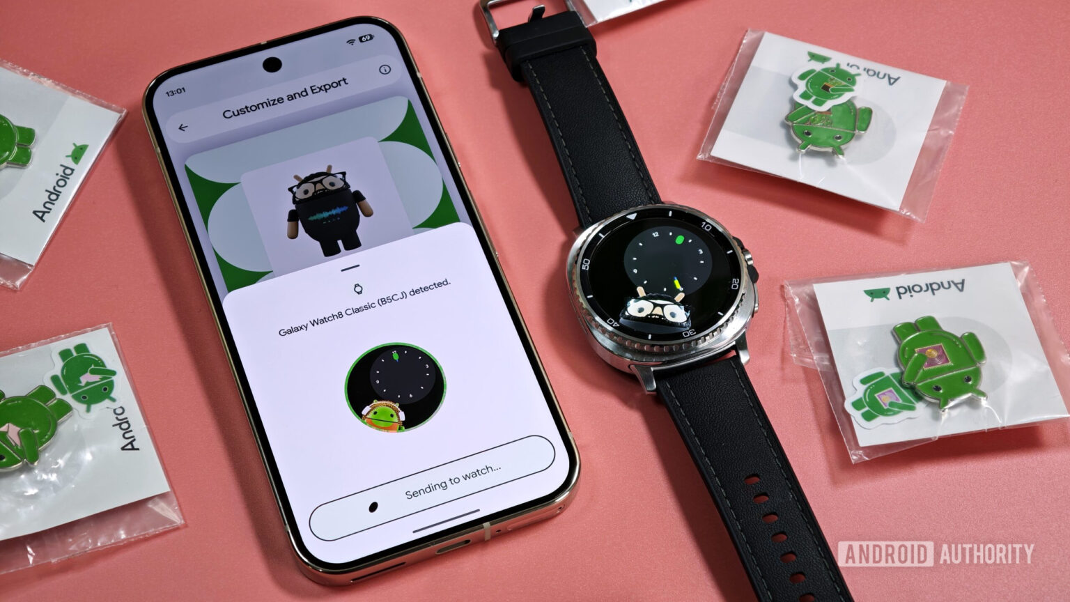 Comece a criar mostradores de relógio personalizados com Androidify para Wear OS