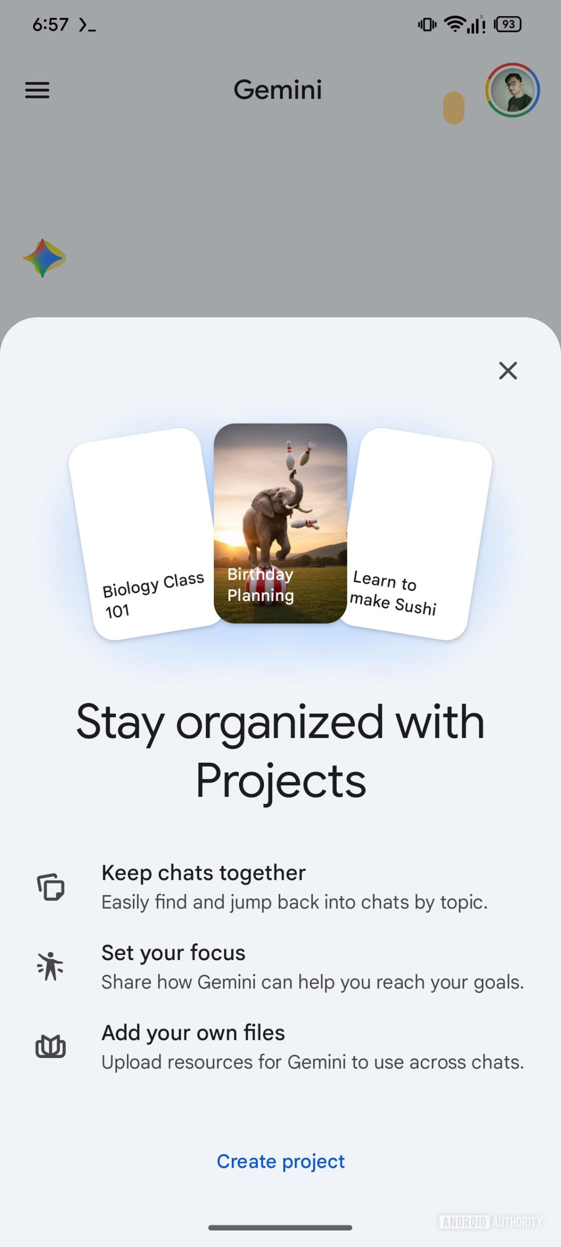 telas de projetos gemini 1